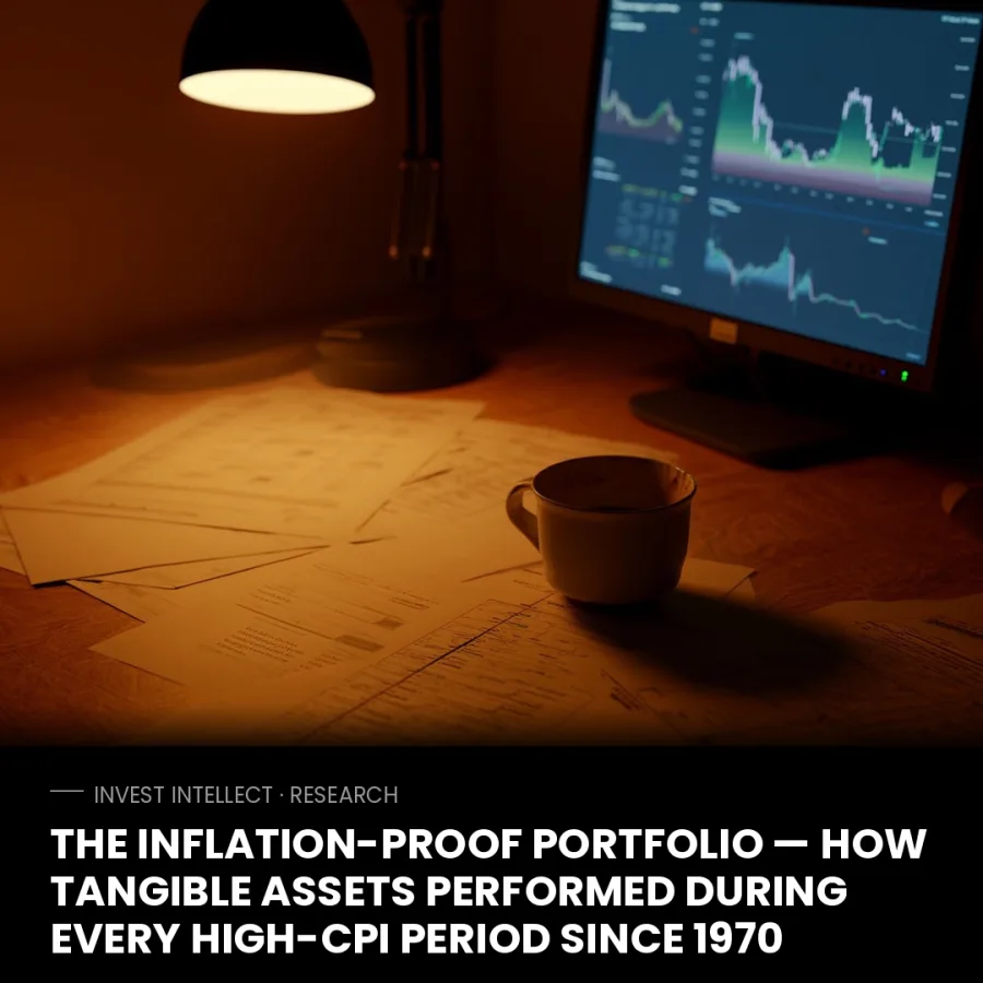 Invest Intellect advertisement about inflation-resistant assets.